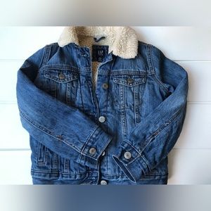 Gap Kids Sherpa Lined Jean Jacket Size Small